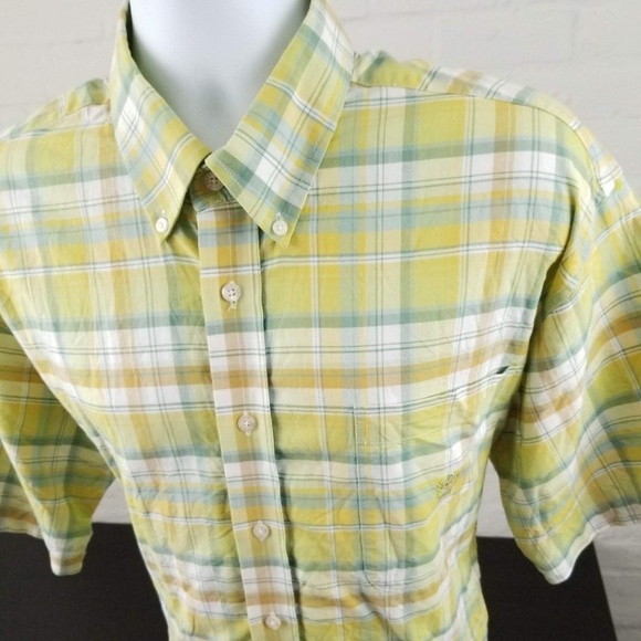 CINCH Mens Short Sleeve Button Down Plaid Sz L - Picture 1 of 6